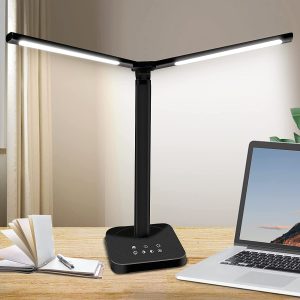 LOTTBUTY Doppelkopf LED Schreibtischlampe